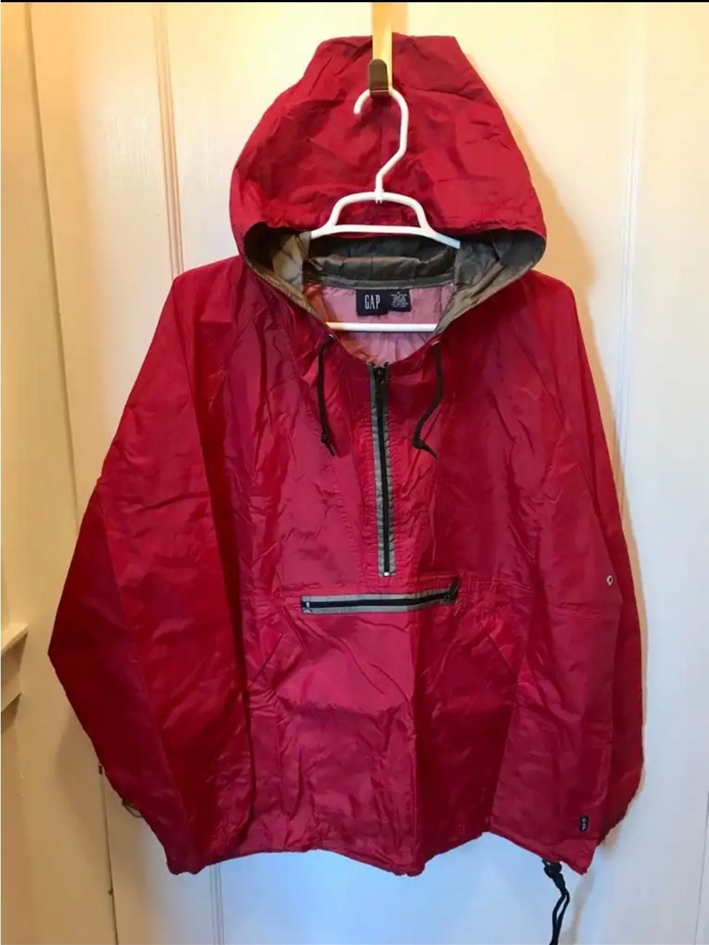 GAP Red Hooded Anorak Jacket